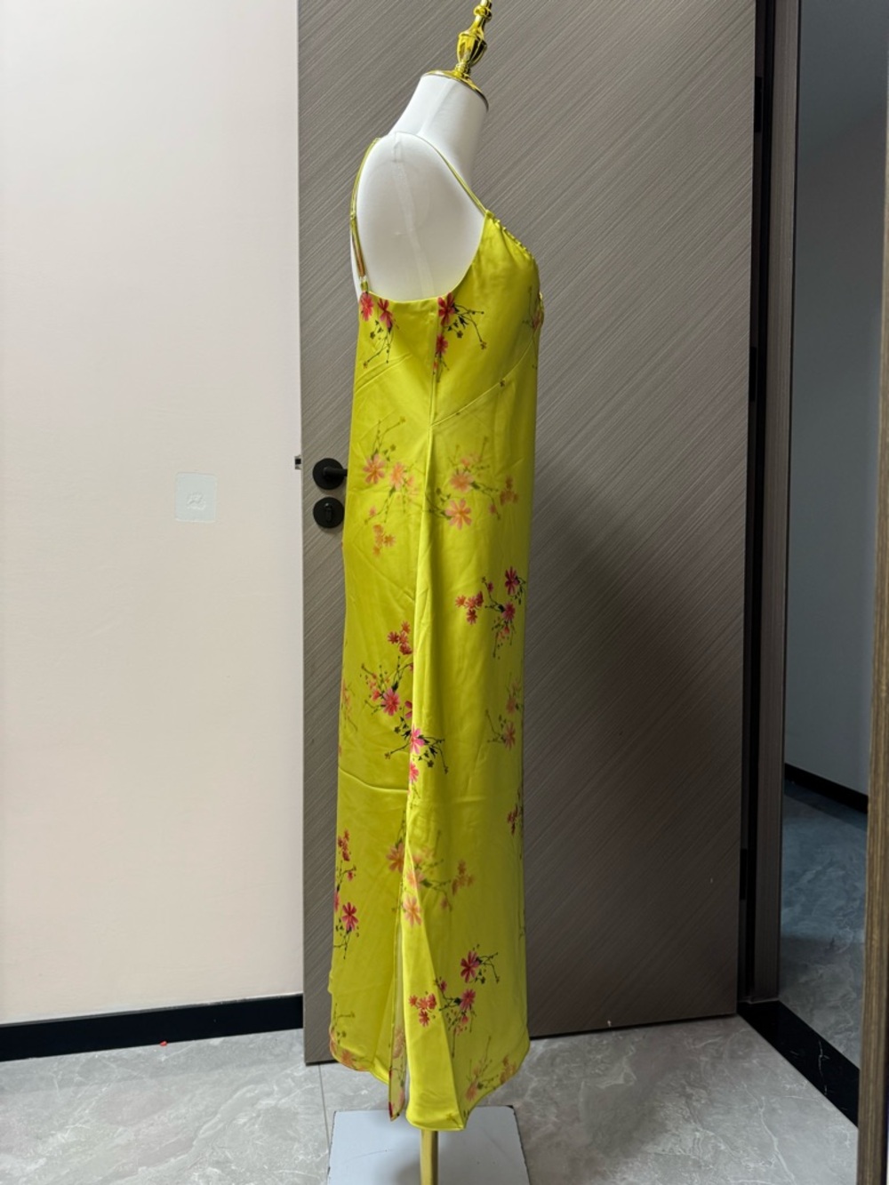 All Saints Yellow Floral Slip Maxi Dress - Picture 3 of 10